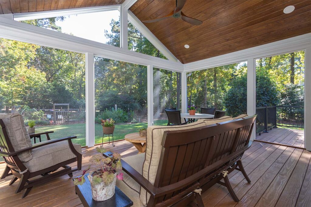 Interior shot showing screen deck of the Coachmans Way project.