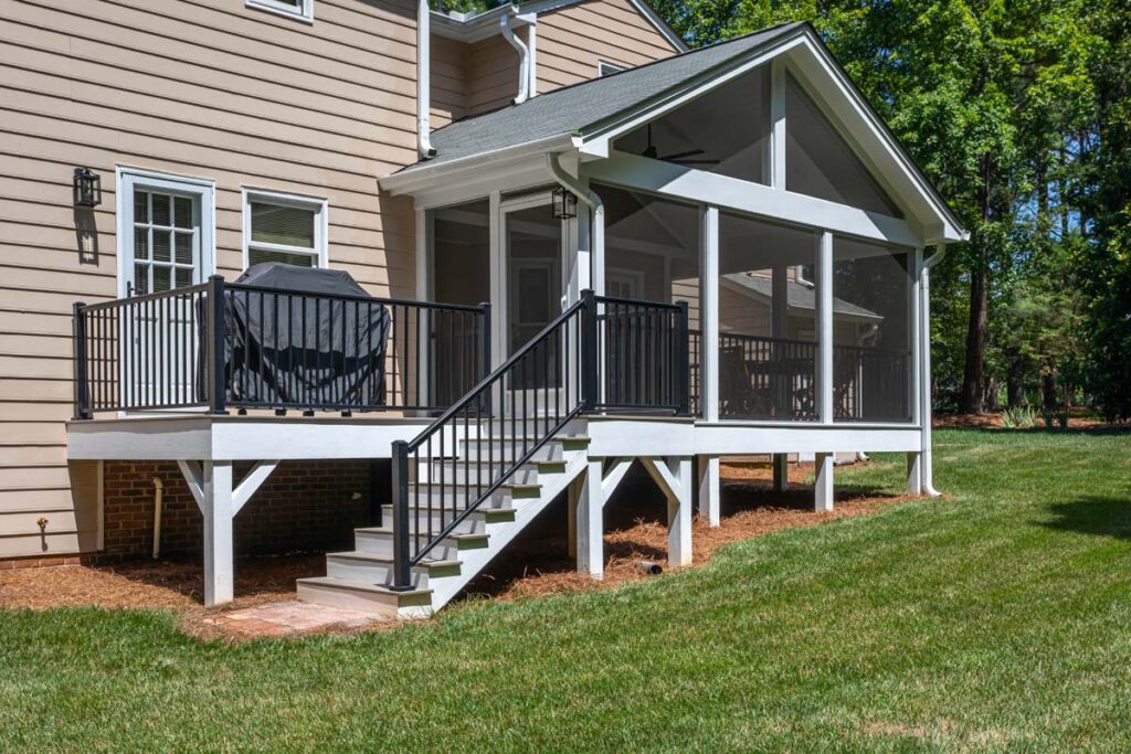 Corner view of Lowery composite deck.